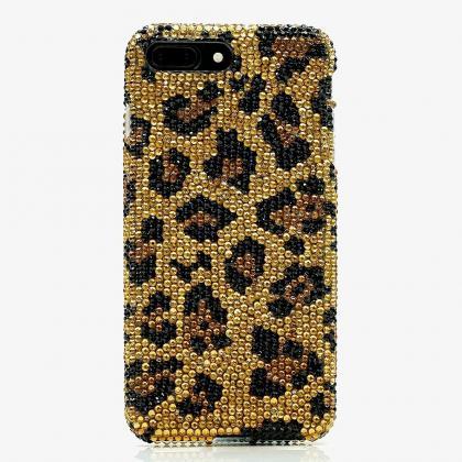 Bling Leopard Design Genuine Gold B..