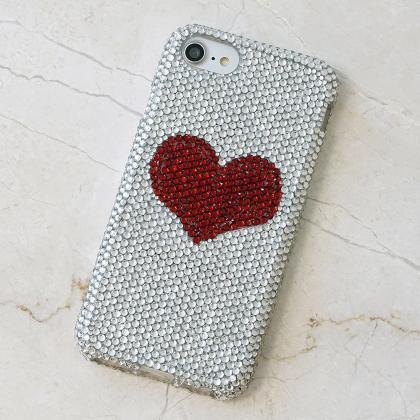 Bling Bright Red Heart Genuine Clea..