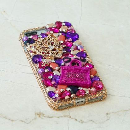 Leopard Cheetah Ruby Red Purse Hear..