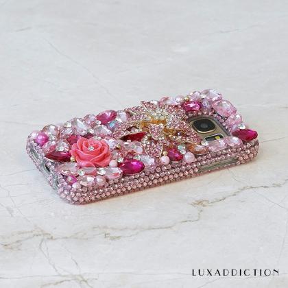 Pink Posies Diamond Roses Gen Stone..