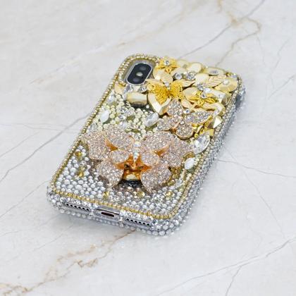 Bling Golden Butterfly Clear Gem St..