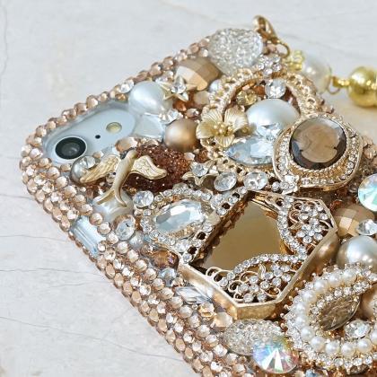 Bling Golden Glory Design With Tassel Phone Charm..