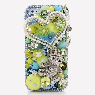 Bling Crystals Phone Case for iPhone 6 / 6s, iPhone 6 / 6s PLUS, iPhone 4, 5, 5S, 5C, Samsung Note 2, Note 3, Note 4, Galaxy S3, S4, S5, S6, S6 Edge, HTC ONE M9 (TEDDY BEAR TREASURES DESIGN) By LuxAddiction
