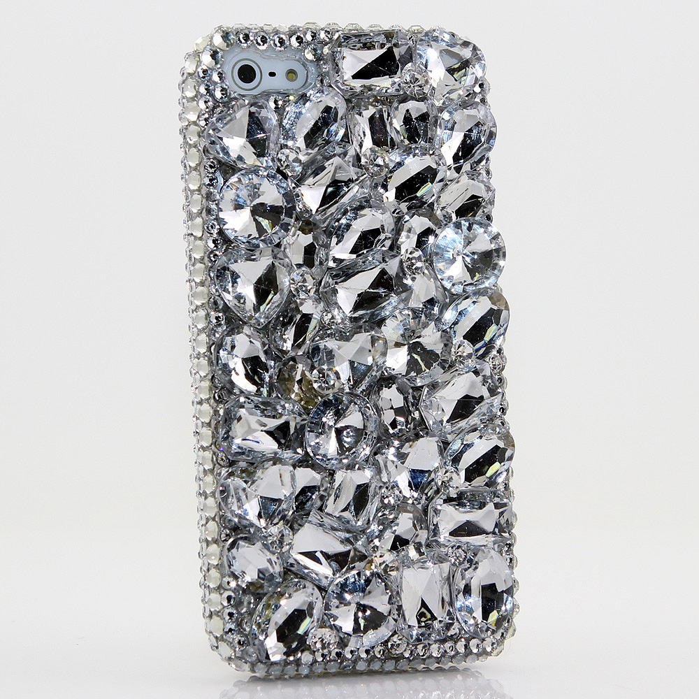 Bling Crystals Phone Case for iPhone 6 / 6s, iPhone 6 / 6s PLUS, iPhone 4, 5, 5S, 5C, Samsung Note 2, Note 3, Note 4, Galaxy S3, S4, S5, S6, S6 Edge, HTC ONE M9 (DIAMOND STONES DESIGN) By LuxAddiction