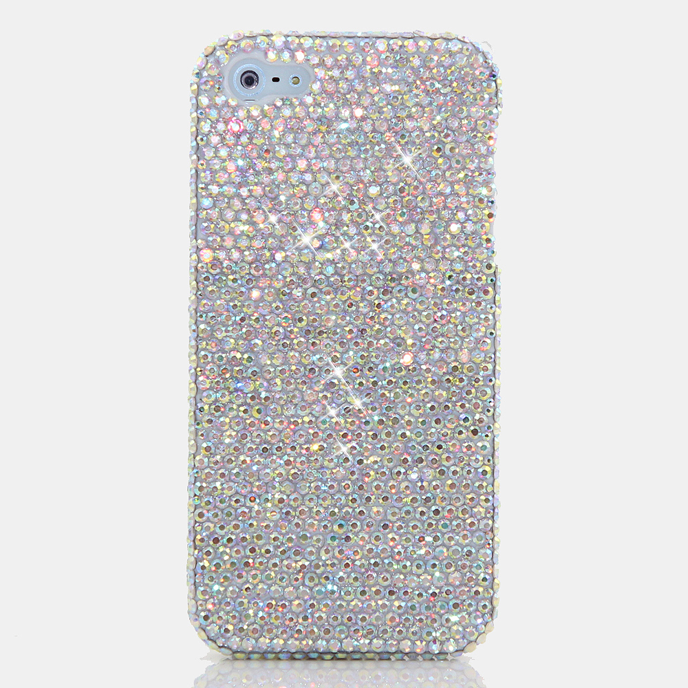 Bling Crystals Phone Case for iPhone 6 / 6s, iPhone 6 / 6s PLUS, iPhone 4, 5, 5S, 5C, Samsung Note 2, Note 3, Note 4, Galaxy S3, S4, S5, S6, S6 Edge, HTC ONE M9 (PLAIN AB CRYSTALS DESIGN) By LuxAddiction