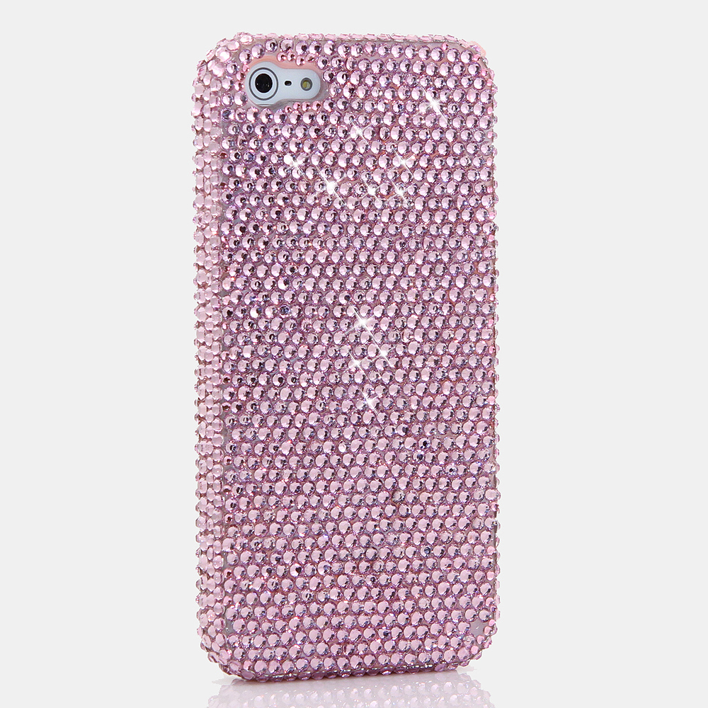 Bling Crystals Phone Case for iPhone 6 / 6s, iPhone 6 / 6s PLUS, iPhone 4, 5, 5S, 5C, Samsung Note 2, Note 3, Note 4, Galaxy S3, S4, S5, S6, S6 Edge, HTC ONE M9 (SIMPLE BABY PINK DESIGN) By LuxAddiction