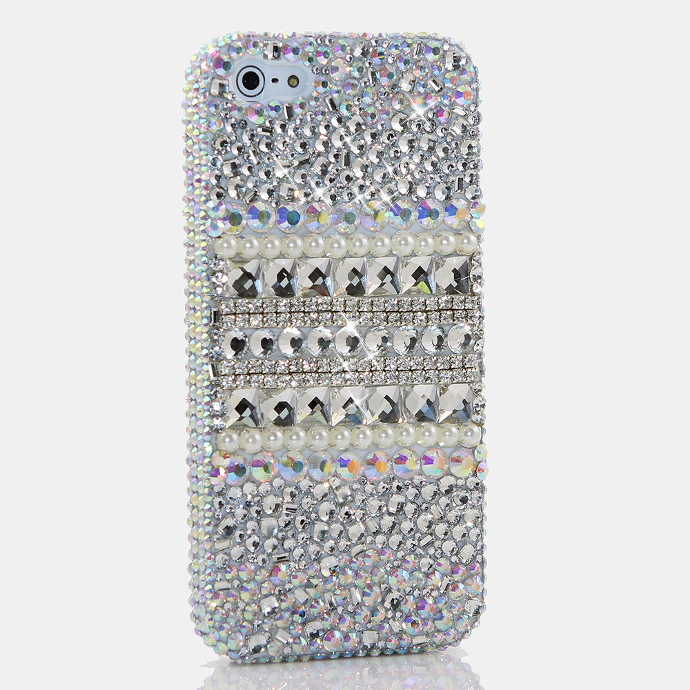 Bling Crystals Phone Case for iPhone 6 / 6s, iPhone 6 / 6s PLUS, iPhone 4, 5, 5S, 5C, Samsung Note 2, Note 3, Note 4, Galaxy S3, S4, S5, S6, S6 Edge, HTC ONE M9 (SHINE BRIGHT LIKE A DIAMOND DESIGN) By LuxAddiction