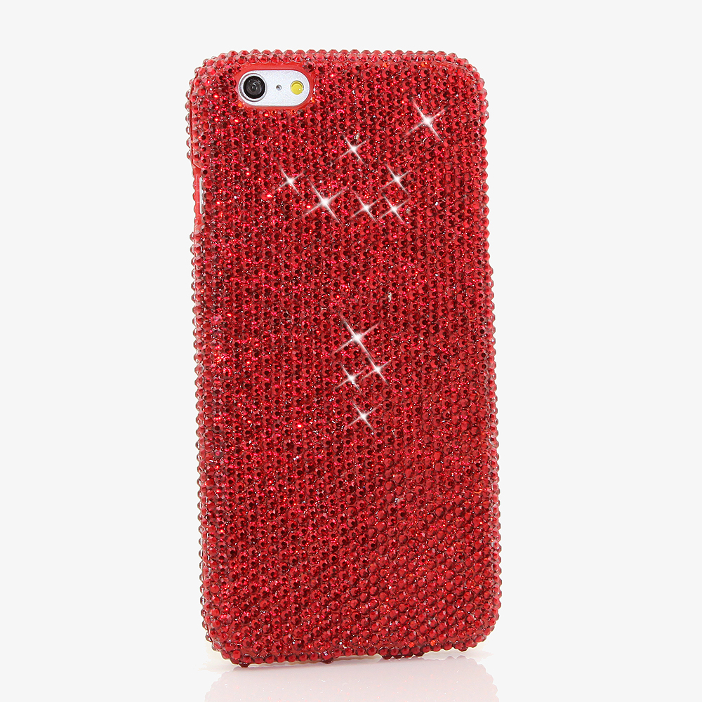 Bling Crystals Phone Case for iPhone 6 / 6s, iPhone 6 / 6s PLUS, iPhone 4, 5, 5S, 5C, Samsung Note 2, Note 3, Note 4, Galaxy S3, S4, S5, S6, S6 Edge, HTC ONE M9 (BRIGHT RED CRYSTALS DESIGN) By LuxAddiction