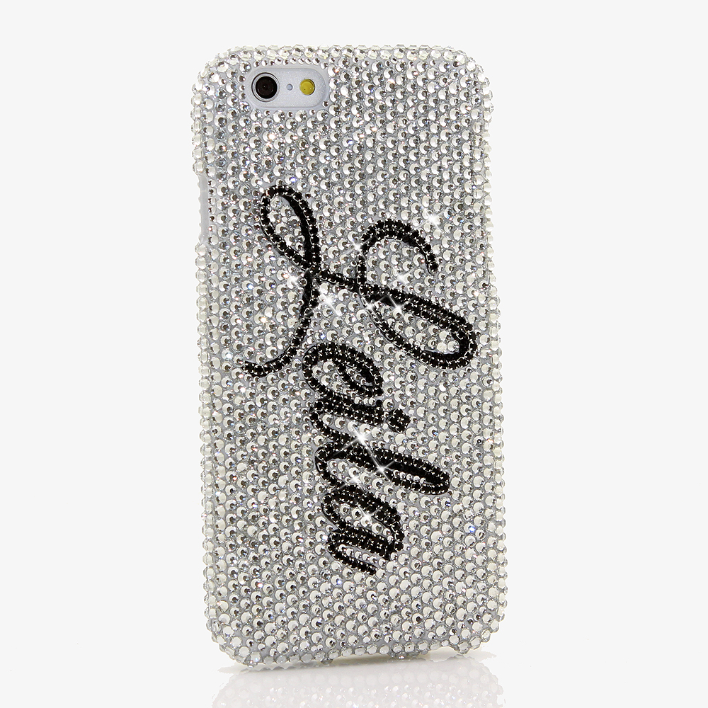 Bling Crystals Phone Case for iPhone 6 / 6s, iPhone 6 / 6s PLUS, iPhone 4, 5, 5S, 5C, Samsung Note 2, Note 3, Note 4, Galaxy S3, S4, S5, S6, S6 Edge, HTC ONE M9 (PERSONALIZED NAME & INITIALS DESIGN) By LuxAddiction