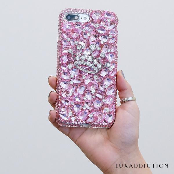 Diamond Crown Baby Stones Genuine Crystals Diamond Sparkle Protective Bling Case For iPhone X XS Max XR 7 8 Plus Samsung Galaxy S9 Note 9